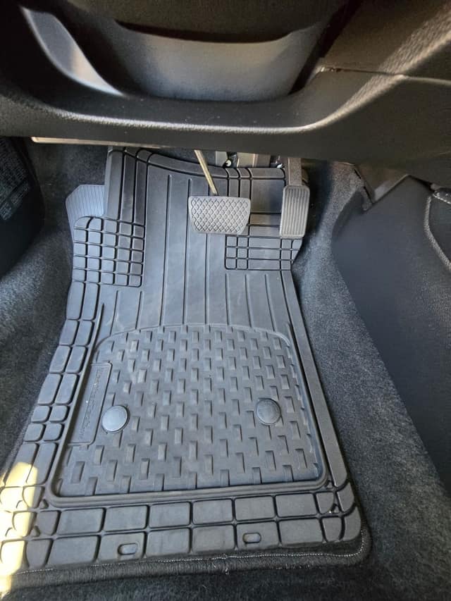Driver floor mat, after