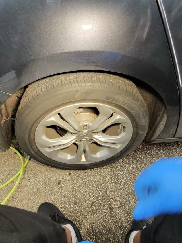 Honda Accord wheel, before