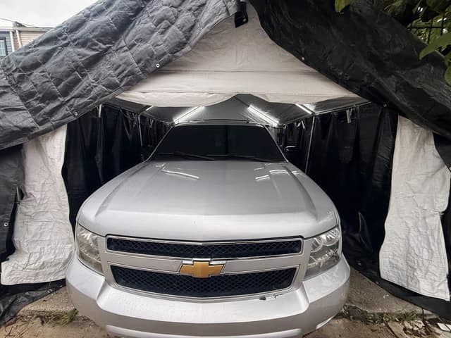 Chevrolet Suburban, front, in the bay